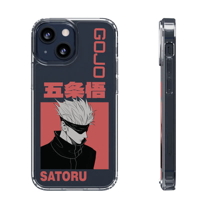 Satoru Gojo Clear Phone Case for iPhone/Samsung