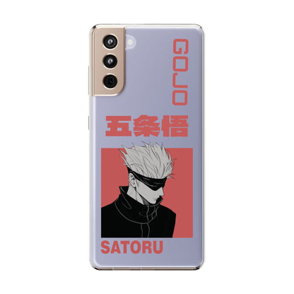 Satoru Gojo Clear Phone Case for iPhone/Samsung