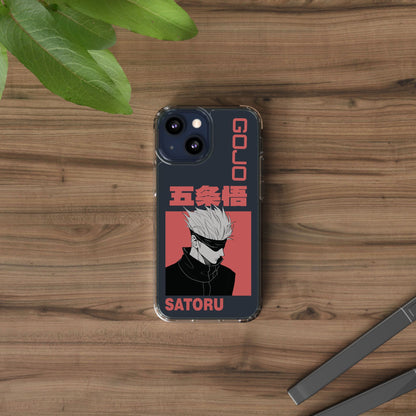 Satoru Gojo Clear Phone Case for iPhone/Samsung