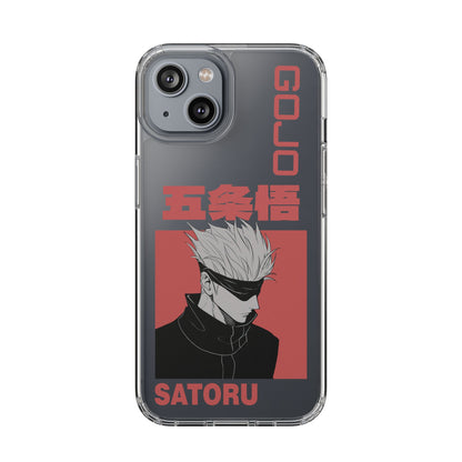 Satoru Gojo Clear Phone Case for iPhone/Samsung