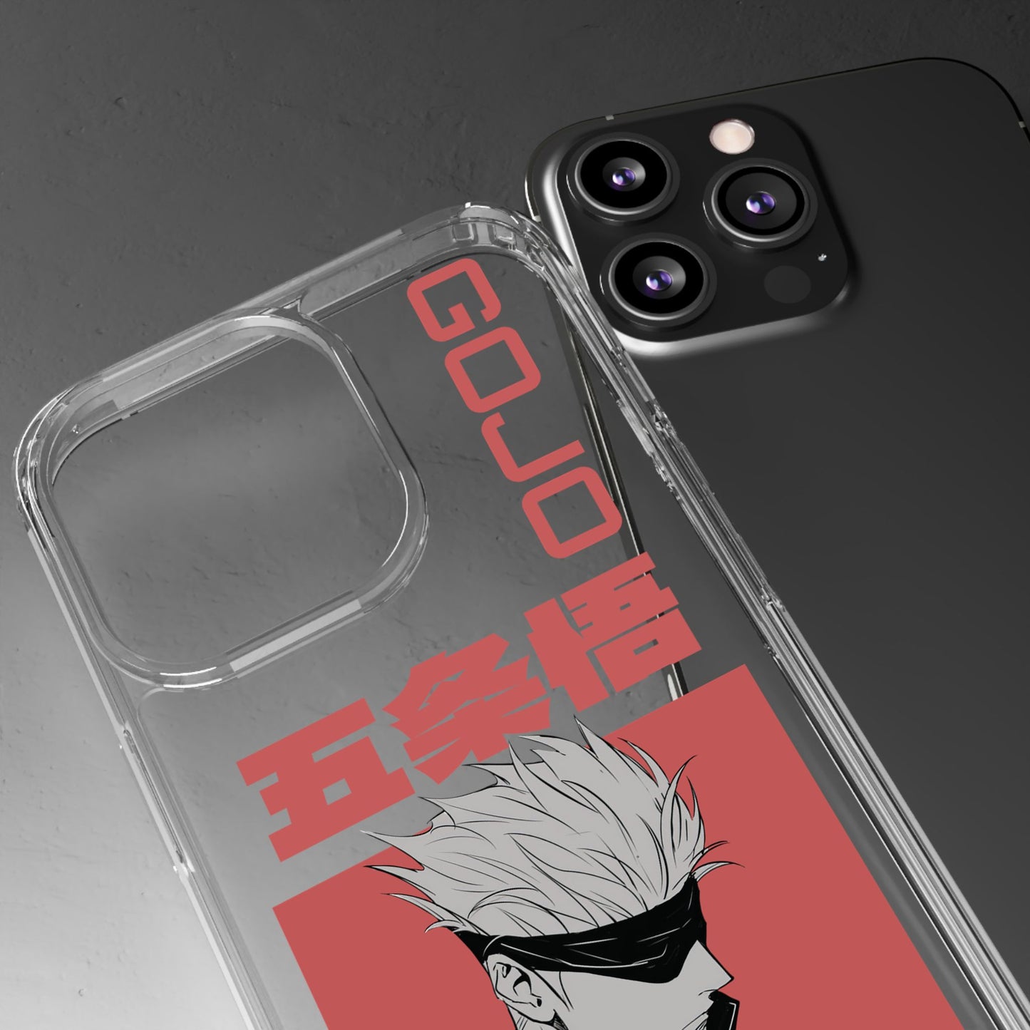 Satoru Gojo Clear Phone Case for iPhone/Samsung