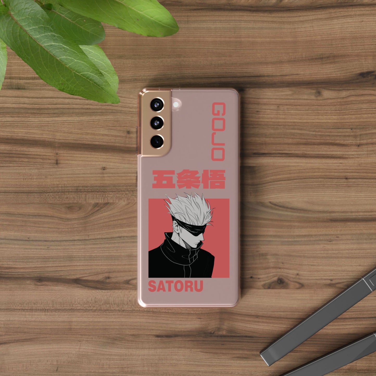 Satoru Gojo Clear Phone Case for iPhone/Samsung